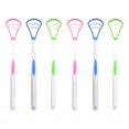 thumbnail image 2 of Silicone Tongue Scraper Brush Tongue Scraper Brush Plastic Tongue Cleaner Bad Breath Removal Oral Care Color Random, 2 of 3