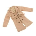 thumbnail image 2 of Kokiya 1/12 Scale Figure Trench Coat Double Breasted Long Trench Coat with Belt for 6'' khaki, 2 of 9