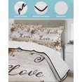thumbnail image 3 of Twin XL Quilt Bedding Set, Texas Star Brown Reversible Summer Quilt 3 Pieces, Farmhouse Retro Branches Wooden Grain Lightweight Bedspreads Coverlets with 2 Pillow Shams for All Seasons, 3 of 5