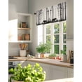 thumbnail image 3 of Valance Curtains for Windows Black Bears Trees Forest Kitchen Curtians Window Treatment Silhouette Art Topper Curtain Rod Pocket Valances for Kitchen Bathroom Living Room 42x18in, 3 of 9