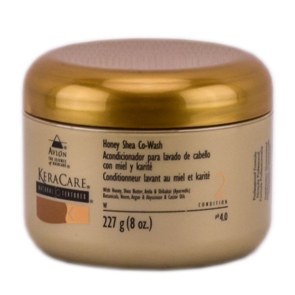 Size : 8 oz , Avlon Keracare Natural Textures Honey Shea Co-Wash Hair - Pack of 3 w/ Sleekshop Teasing Comb