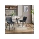 thumbnail image 5 of Set of 2 forrado dining sillas. mid-century moderno armless kitchen sillas con faux leather, back, y metal legs para dining room, dormitorio, o reception waiting room, 5 of 7
