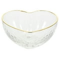 thumbnail image 4 of Gold Heart Shaped Bowl Glass Bowls Decorative Clear Dessert Bowls Candy, 4 of 8