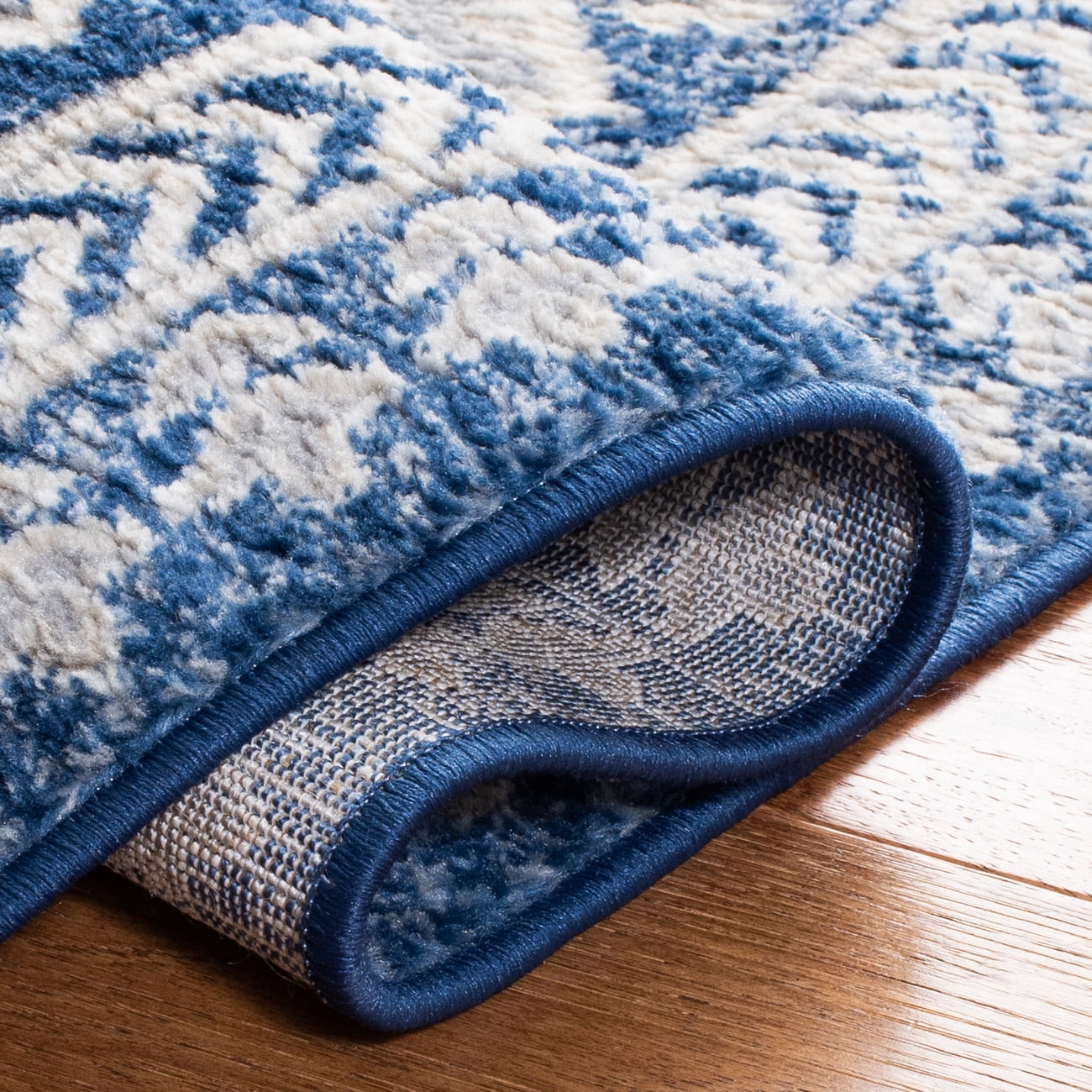 SAFAVIEH Brentwood Dory Geometric Area Rug, Navy/Beige, 10' x 13'