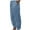 Sky Blue, variant on AGWOLF Women's Cotton Linen Pants Elastic High Waist Trouser Casual Loose Trousers with Pockets Solid Color Cropped Pants Wide Leg Trousre