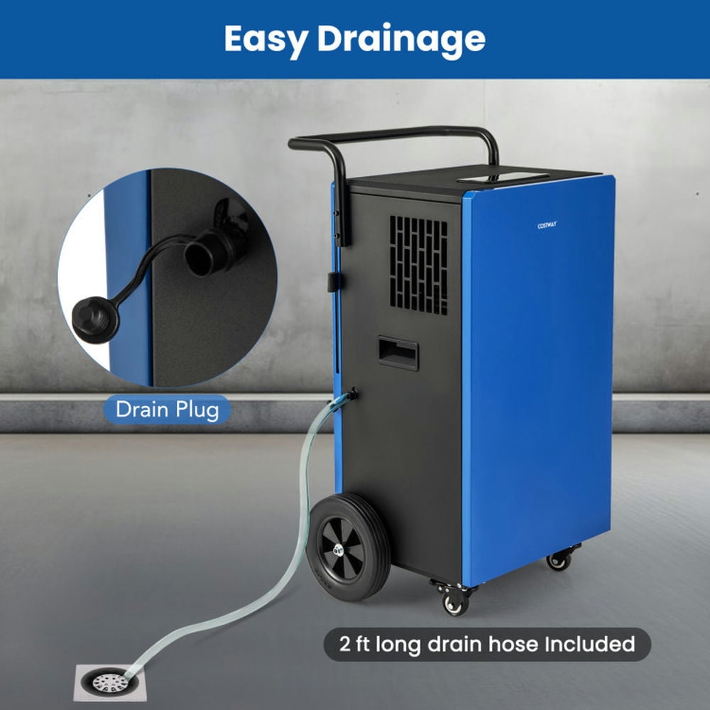 YYAo Dehumidifier Small Dehumidifiers,215 Pints 8000 Sq.Ft Commercial Dehumidifier For Home and Basement with 24H Timer-Blue