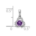 thumbnail image 2 of 1/5 Carat (Ctw) Natural Amethyst Pendant Necklace in 14K White Gold with Chain, 2 of 4