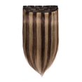 thumbnail image 2 of 100% Human Hair Clip In Hair Extensions 15 Colors Can Curly Dyed Washed 1 Piece/5 Clips Light Brown 18”-50g, 2 of 6