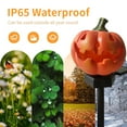 thumbnail image 5 of OriginalSourcing Solar Pumpkin Pathway Lights, Jack-O-Lantern Outdoor Garden Decor for Fall and Winter Holiday Season, 4 Pack, 5 of 7