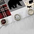 thumbnail image 4 of Rustic Deer Bear Curtains , Rustic Lodge Patchwork 30%-50% Blackout Curtains Vintage Woodland Animal Curtains & Drapes 38"Wx54"L, Adventure Camping Buffalo Plaid Window Curtains Farmhouse Decorations, 4 of 6