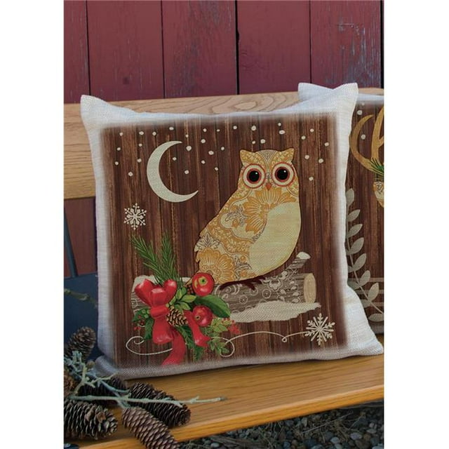 Heritage Lace AL-PC3 Lodge Oreiller Housse&44; Hibou - 18 x 18 Po.