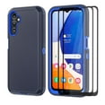 thumbnail image 1 of Aggxpf Galaxy A14 5g Case with Tempered Screen Protector (2 Pack), Heavy Duty Protective Phone Case, Shockproof Phone Cover for Galaxy A14 5G, Dark Blue, 1 of 5