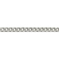 thumbnail image 2 of Sterling Silver 5.5mm Pave Curb Chain (22 X 5.5) Made In Italy qcf150-22, 2 of 5