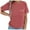 Brick Red, variant on UFOUND Comfort Breastfeeding Shirts For Women Mama Zipper Nursing Tops Distressed Pregnancy Clothes With Pocket Toddler Relaxed Fit Dailywear