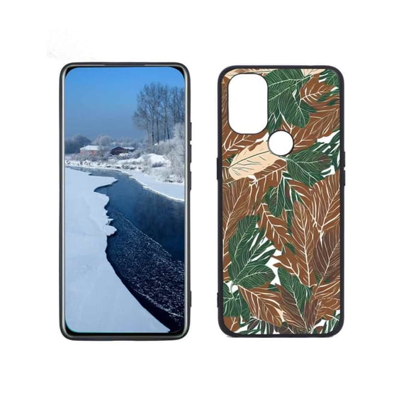 Compatible with OnePlus Nord N10 Phone Case, Leaves-15 Case Men Women, Flexible Silicone Shockproof Case for OnePlus Nord N10