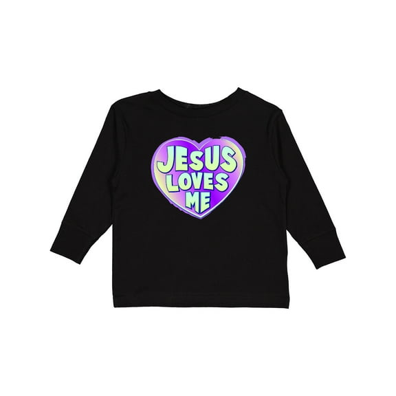 Inktastic Jesus Loves Me Boys or Girls Long Sleeve Toddler T-Shirt