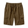thumbnail image 4 of lkfuzj Men's Summer Cotton Multi-Pocket Outdoor Sports Leisure Work Pants Functional Buttons/Zipper Pockets for Hiking Camping Daily Wear, 4 of 6