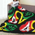 thumbnail image 5 of Manta de franela suave y cálida con diseño de marihuana 420 para dormitorio, sala de estar, dormitorio para todas las estaciones, 5 of 5