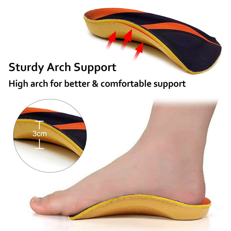 Orthotic Inserts 3/4, Support Shoe Insoles Pads Heel Cushion Arch Supports,  S 