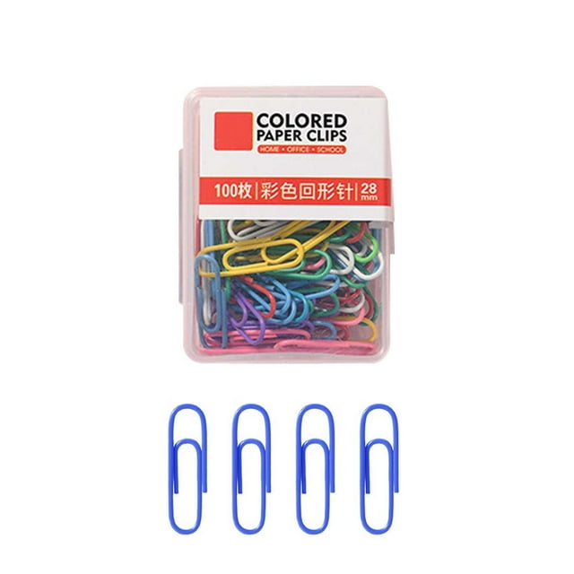 Paper Clips Clips Colored Clips Set Assorted Sizes Paperclips Paper Clamps Bands for and School Supplies Document Organizing