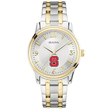 Bulova Silver/Gold NC State Wolfpack Classic Two-Tone Round Watch