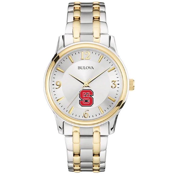 Bulova Silver/Gold NC State Wolfpack Classic Two-Tone Round Watch