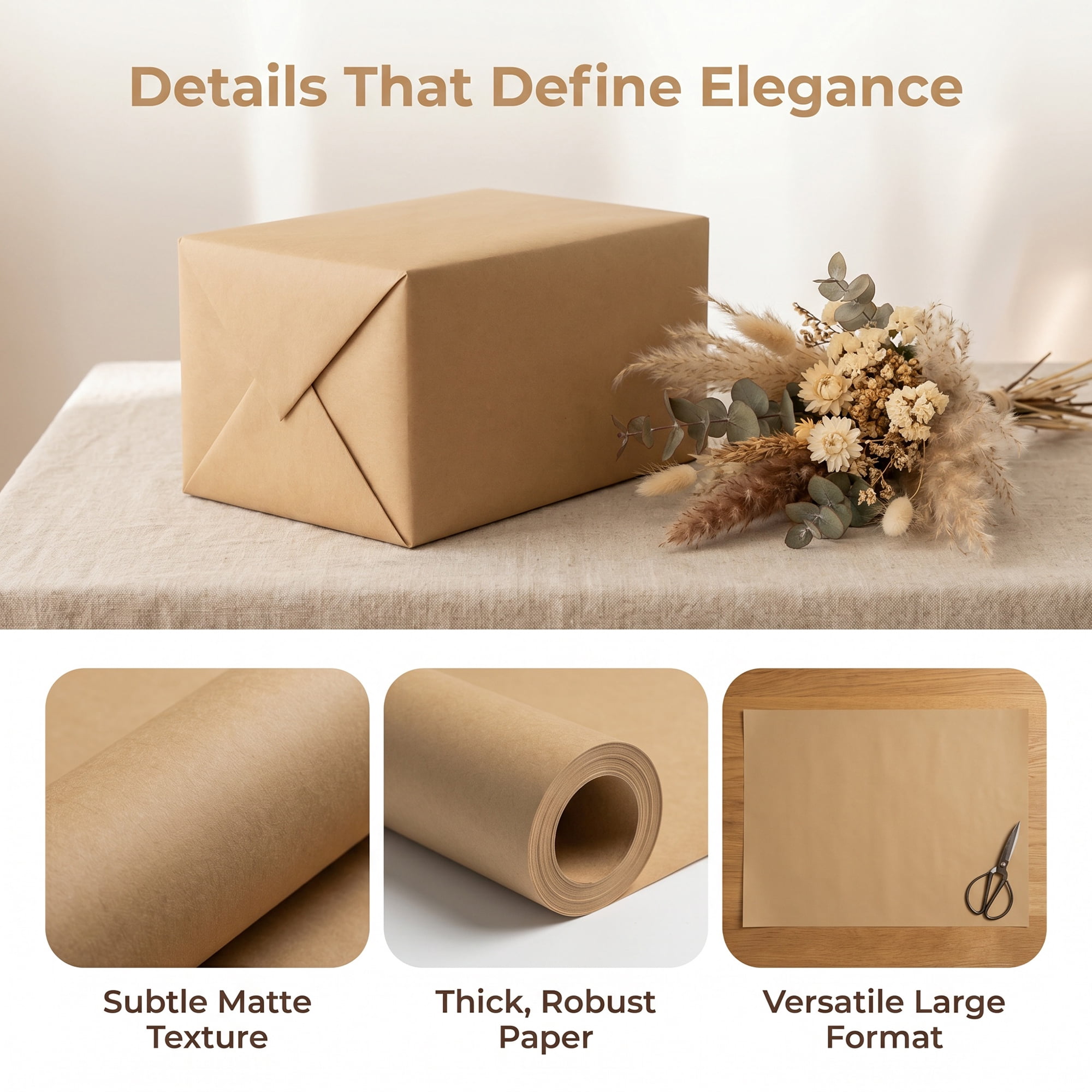 Unique Bargains Gift Matte Anti-Tear Wrapping Paper for Luxury Gift Yellow 27.6" x 19.7"