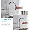 thumbnail image 5 of Izzovium Single Handle Pull Down Sprayer Kitchen Sink Faucet, Chrome Finish, 360 Degree Swivel Spout, Adjustable Sprayer, Easy Installation for Home/Granite Countertops, 5 of 7