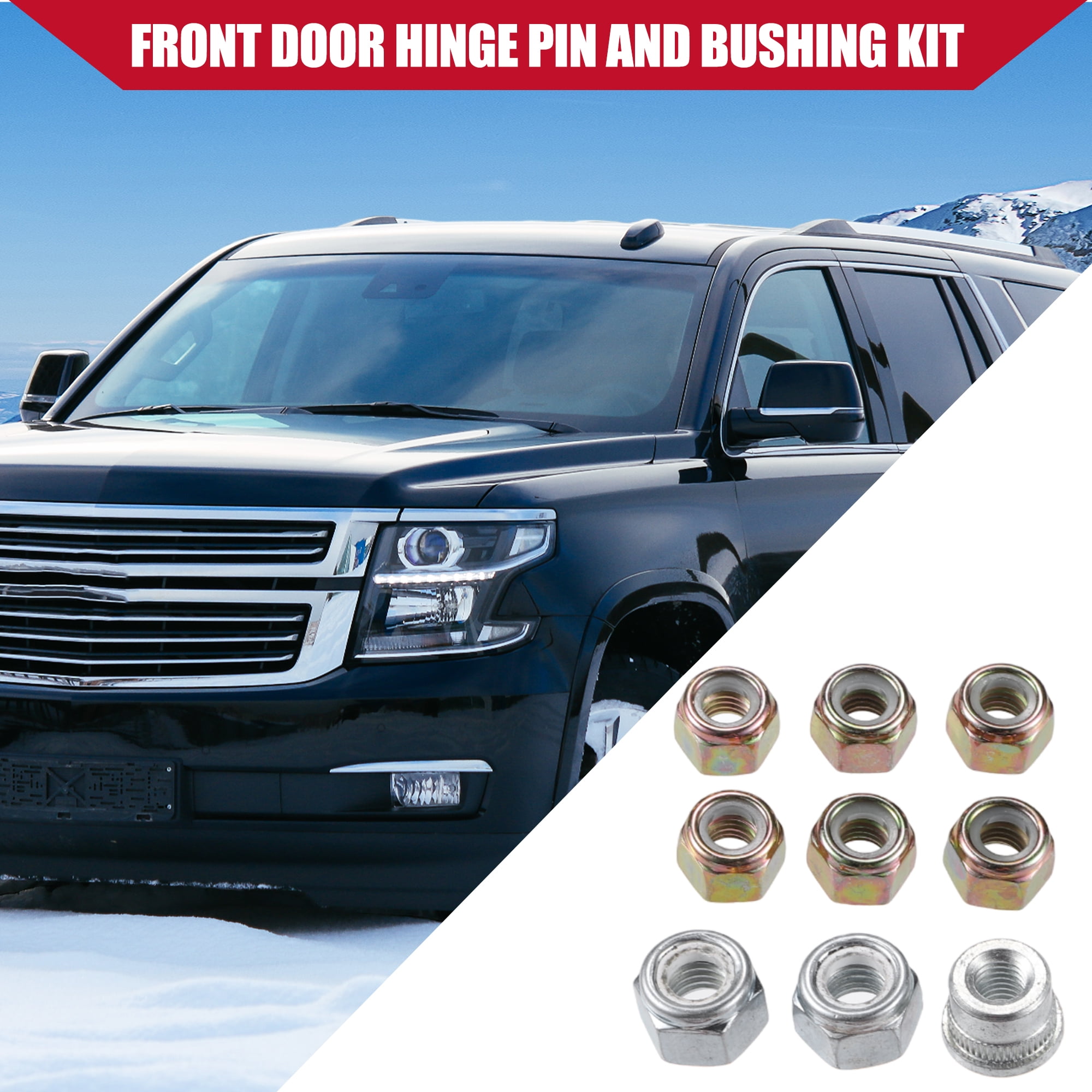 Unique Bargains Front Door Hinge Pin Bushing for Chevrolet Silverado 1500 2500 2007-2014