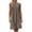 Brown, variant on Summer Plus Size Women's Dress Women's Cotton and Linen Loose Short Sleeve Solid Mini Dress Yellow 18(XXXXXL)