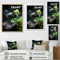 thumbnail image 4 of Designart "Portrait Vibrant Green Dragonfly painting II" Animals Floater Framed Wall Decor, 4 of 7