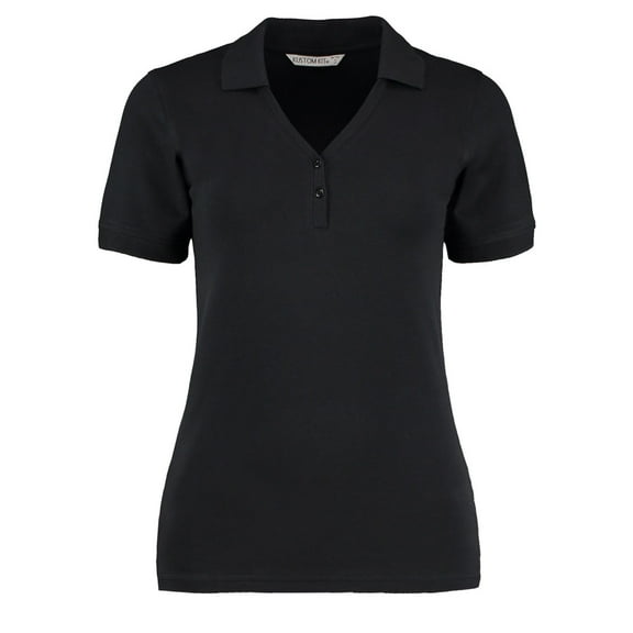 Kustom Kit Ladies Sophia Comfortec® V-Neck Short Sleeve Polo Shirt