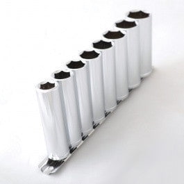 New SAE 9pc Chrome 1/2" Deep Sockets Impact Socket Set
