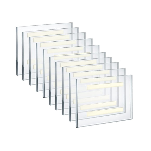 Azar Displays 122030 8.5-Inch W by 5.5-Inch H Wall Mount Acrylic Frame Pack of 10 - Clear Acrylic Wall Frame with Sticky Back - Floating Wall Sign Ho