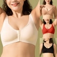 thumbnail image 2 of NIEWTR Front Closure Bras for Older Women, No Underwire Comfort Bras | Front Closure Bras for Women, No Underwire, Soft, Wireless Snap Closing (White,80C), 2 of 9