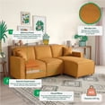 thumbnail image 3 of Sala Modular Reversible Makora Bennet con Memory Foam Mostaza Lino y Respaldo Ajustable, 3 of 8