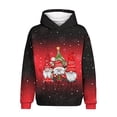 thumbnail image 2 of Sudadera con capucha navideña para hombre, con estampado 3D de Papá Noel y árbol de Navidad, personalizada, de moda urbana, informal, 2 of 4