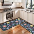 thumbnail image 3 of Kitchen Rugs Sets Of 2,Pioneer Flower Floral Print Pattern Anti Fatigue Kitchen Mat Rugs Non Slip Washable,Decorative Kitchen Floor Mats for Kitchen,Sink,Laundry,17"x47"+17"x47", 3 of 5