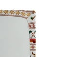 thumbnail image 3 of Ambesonne Ethnic Fitted Sheet, Geometrical Borders Art, Full Size, Red Marigold and White, 3 of 3