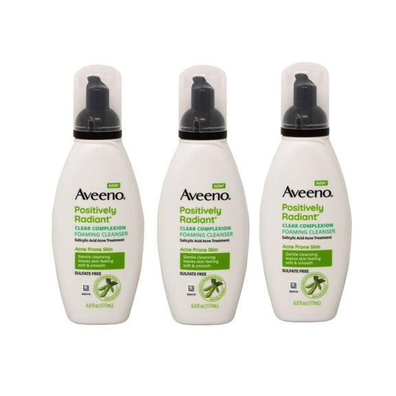 3 Pack - AVEENO Active Naturals Clear Complexion Foaming Cleanser 6 oz Each