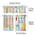 thumbnail image 2 of Boho Stripe Kitchen Curtains and Valance Set Linen Tier Curtains for Cafe Living Room Bathroom Window Treatments Rod Pocket 3 Pieces Set, H, 2 of 7
