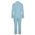 thumbnail image 6 of Scyoekwg Two Piece Blazer Outfits Women Business Office Work 2 Piece Sets Long Sleeve Coat Suit Pants 2 Casual Matching Outfits Two Piece Set Fashion Suit (Sky Blue,M), 6 of 6