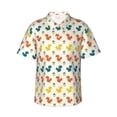 thumbnail image 2 of Goofa Colorful Squirrel Hawaiian Shirt for Men, Unisex Summer Beach Casual Short Sleeve Button Down Shirts,Aloha Tropical Floral print shirt-Medium, 2 of 9