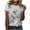 White, variant on Fesfesfes Women Clothing Women's Summer Printed Round Neck Short Sleeve T-Shirt Blouse Pullover Tops Undershirts Women L(US:8)