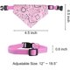 thumbnail image 2 of Collar para perros, pañuelo triangular ajustable para mascotas, collar con estampado floral, accesorios de disfraz para perros pequeños y medianos (rosa + azul), 2 of 5