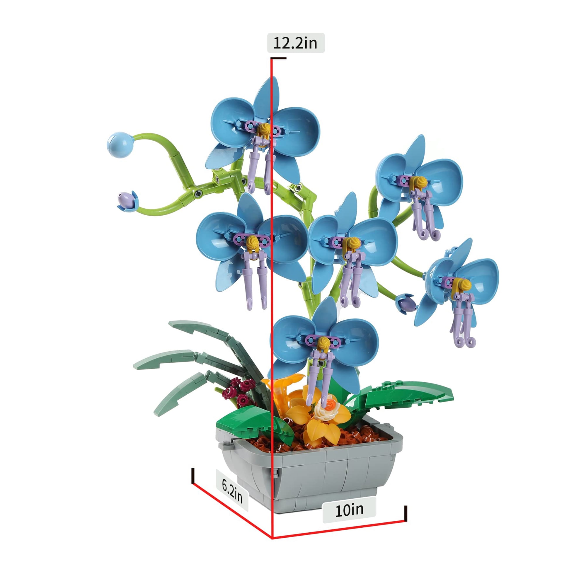 HI-Reeke Orchid Botanical Bonsai Building Block Set, Creative