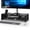 Black, variant on BONTEC Wood Monitor Stand Riser, 2-Tier Desktop Organizer with Storage, Ergonomic Computer Stand for Desk, Cable Management, Cellphone Holder, 21.3 Inch Shelf, Black