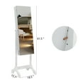 thumbnail image 5 of Veryke 4-Tier Standing Mirror Lockable Jewelry Armoirew/ Velvet Interior, White, 5 of 12