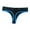 Blue, variant on Women's Sporty Letter Panties, Soft Cotton Mid-Low Waist Briefs, Contrast Trim Underwear