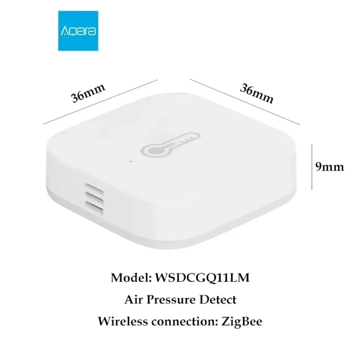 Aqara Environment Sensor: Monitor Temperature, Humidity, and Air Pressure | Works with Apple HomeKit, Xiaomi/Aqara Hubs via Zigbee